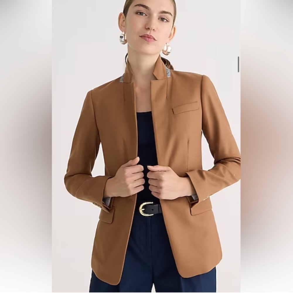J.Crew Regent Wool Camel Women's Blazer Size 2